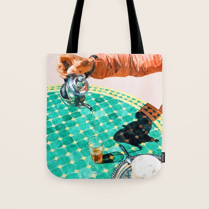 Chai, India Culture & People Painting, Exotic Travel Places Tea Bohemian Colorful Morocco Turkish Tote Bag