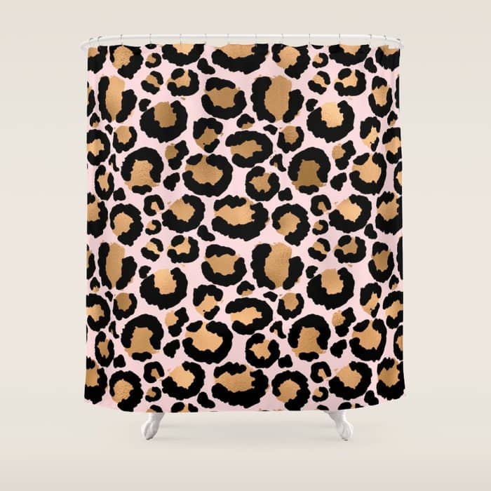 Animal Print - Pink Copper Shower Curtain