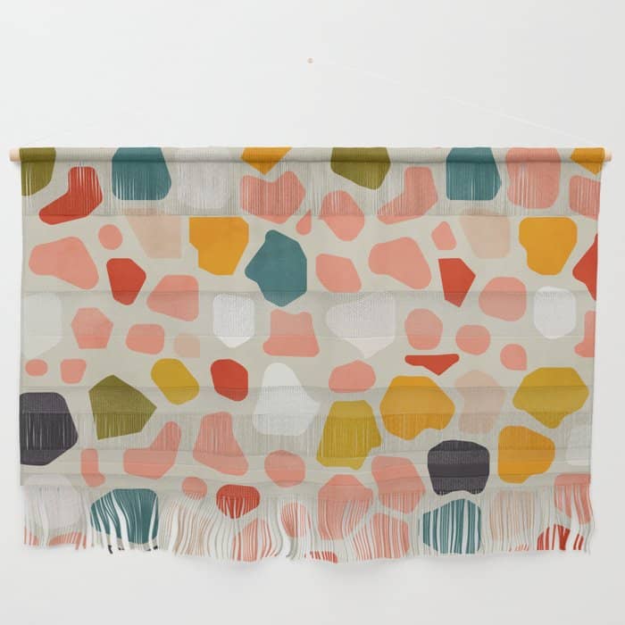 Terrazzo Mosaic Shapes Modern Wall Hanging