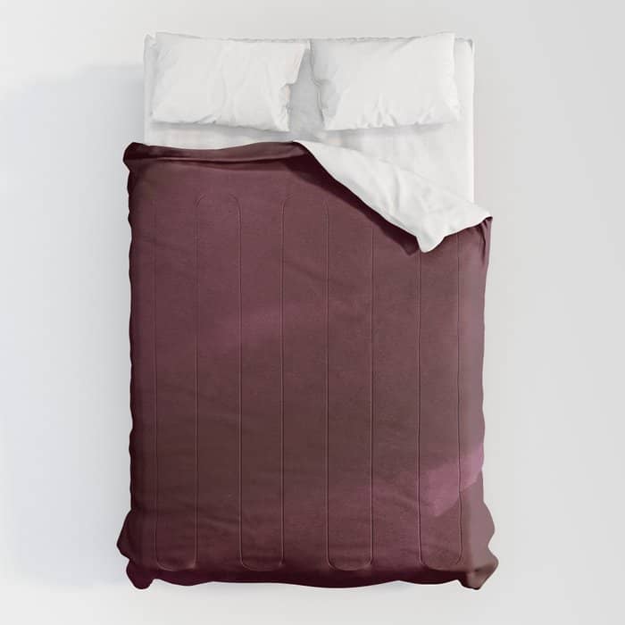 Abstract Modern Dark Burgundy Watercolor Comforter