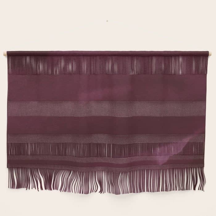 Abstract Modern Dark Burgundy Watercolor Wall Hanging