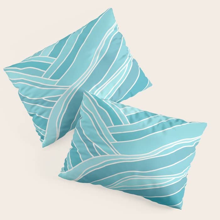 Waves Like Mountains Landscape Pillow Sham