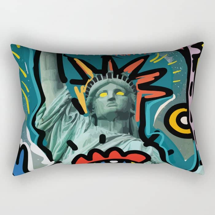 Liberté éGalité Fraternité Street Art French Graffiti Rectangular Pillow