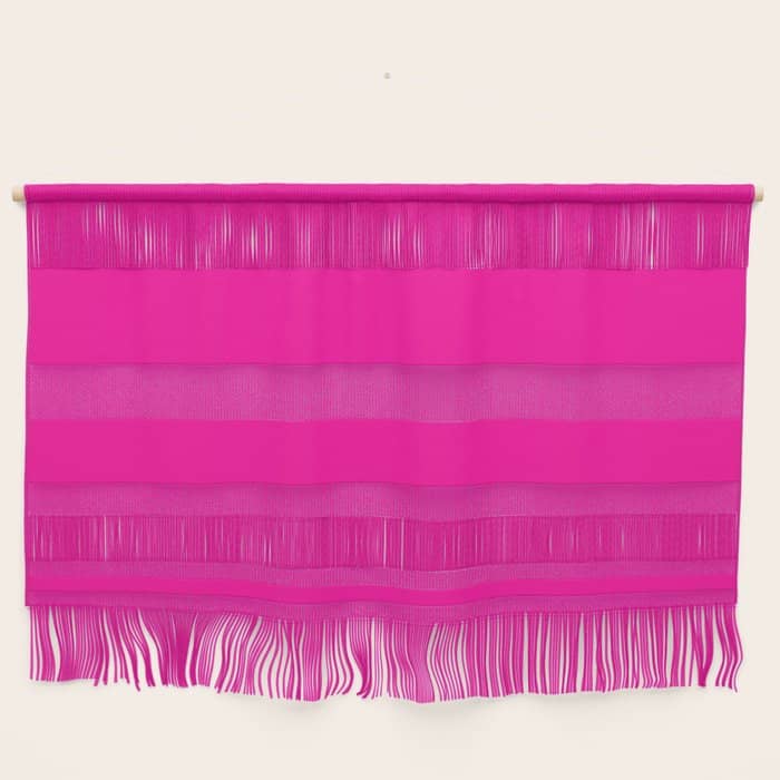 Girly Modern Neon Pink Solid Color Wall Hanging