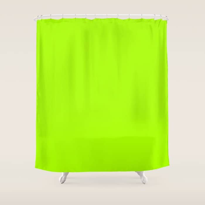 Trendy Modern Lime Green Neon Color Shower Curtain