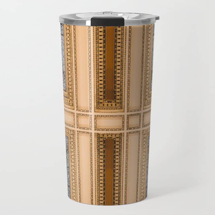 Teal X Gold X Washington Dc Architecture Travel Mug