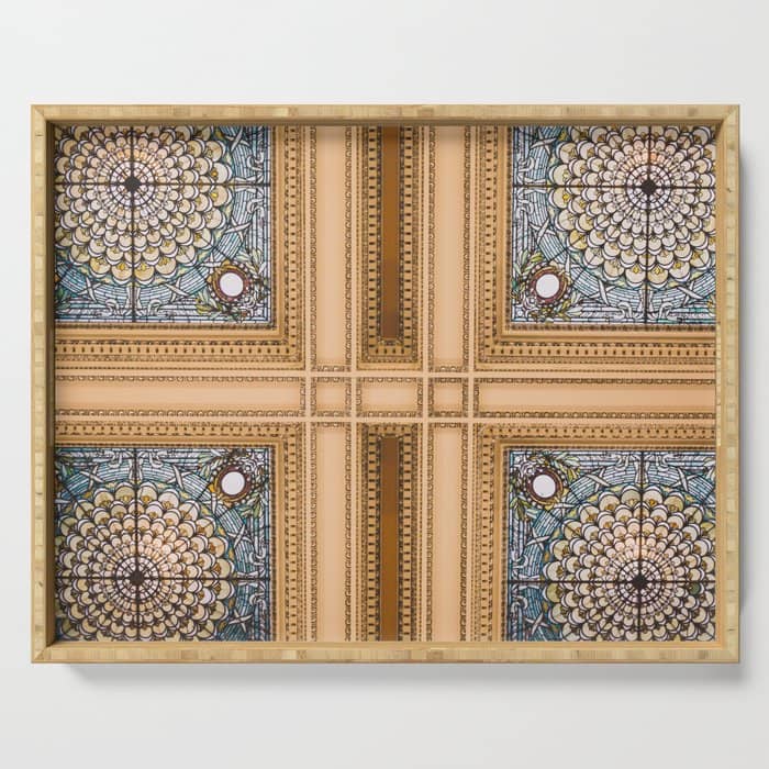 Teal X Gold X Washington Dc Architecture Serving Tray