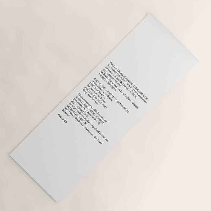 Psalm 23 Bible Verse Print - The Lord Is My Shepherd Yoga Mat