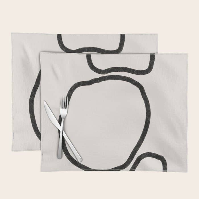 Abstract Stones, Minimalist Art Placemat