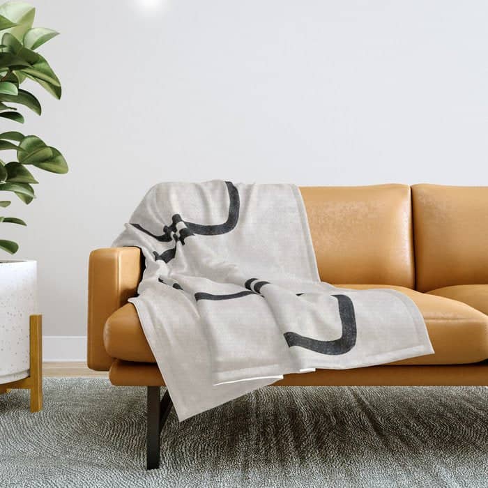 Abstract Stones, Minimalist Art Throw Blanket