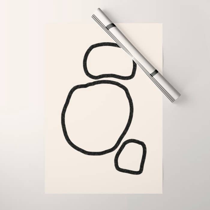 Abstract Stones, Minimalist Art Wrapping Paper
