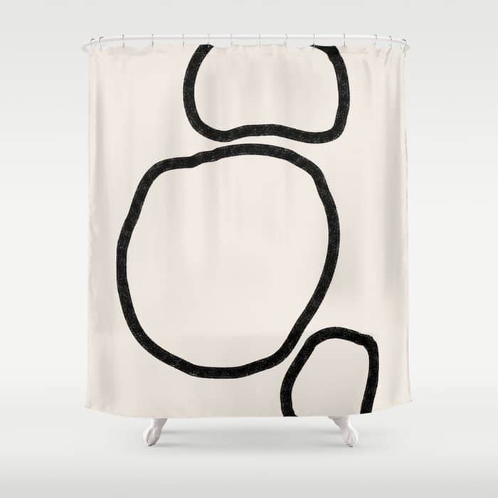 Abstract Stones, Minimalist Art Shower Curtain