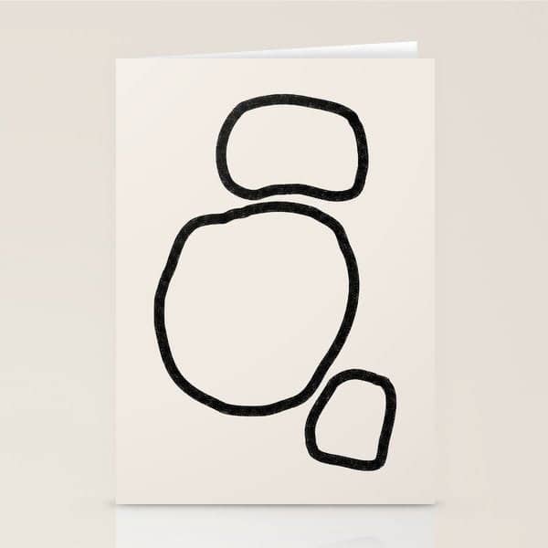 Abstract Stones, Minimalist Art Stationery Card