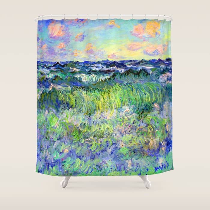 Claude Monet Sea At Pourville Shower Curtain