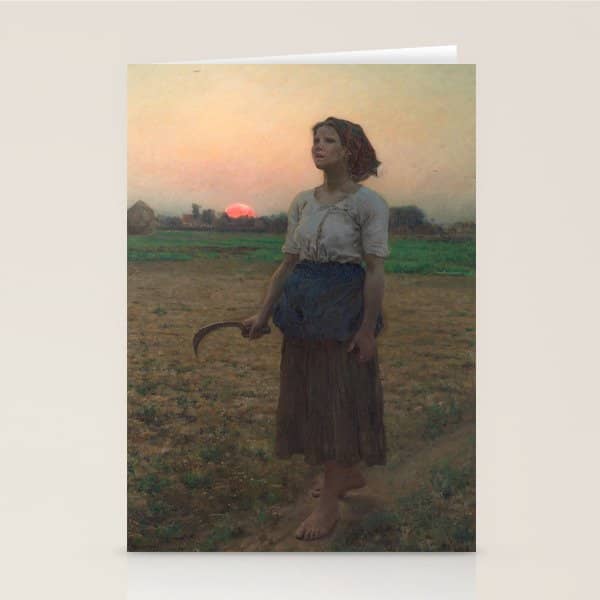 The Song Of The Lark, Jules Adolphe Breton, 1884 Stationery Card