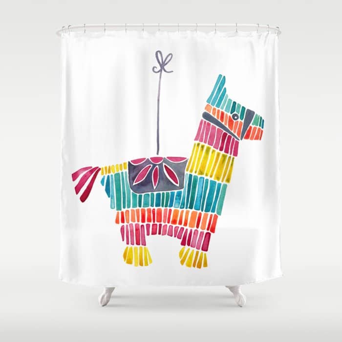 Mexican Donkey PinìAta - Cmyk Palette Shower Curtain