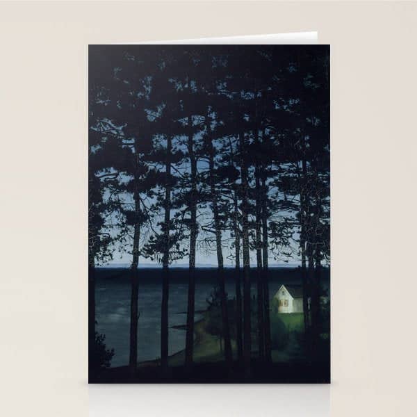 Fisherman'S Cottage, Harald Sohlberg, 1906 Stationery Card
