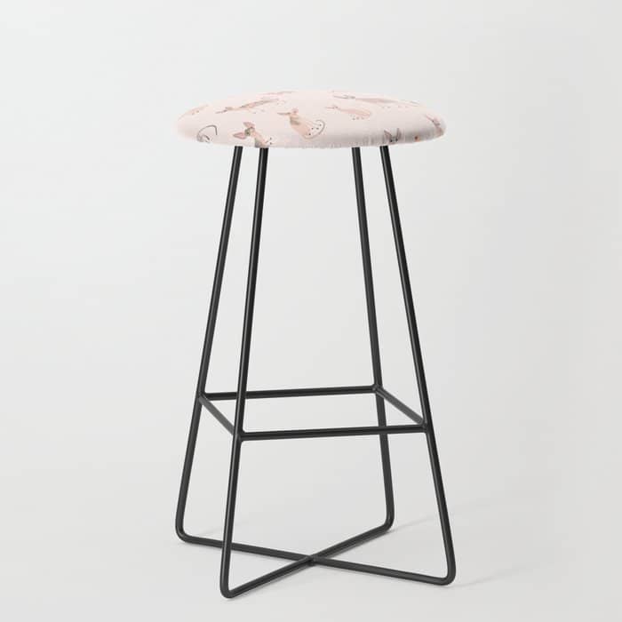 Sphynx Cats - No Furr Don'T Care - Cat Pink Stool