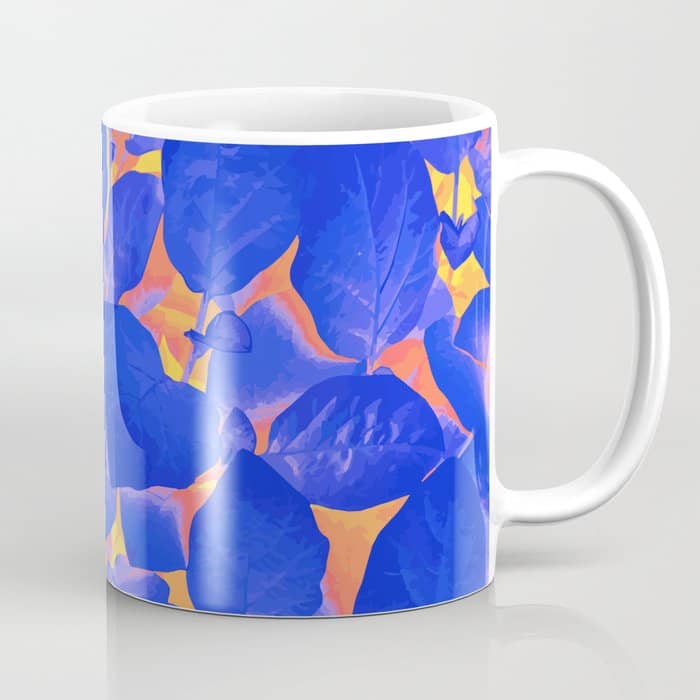 Supercontrast, Pop Of Color Ultraviolet Nature, Floral Graphic Design Coffee Mug
