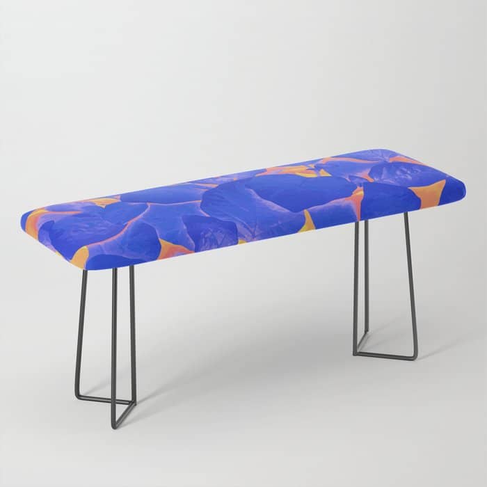Supercontrast, Pop Of Color Ultraviolet Nature, Floral Graphic Design Bench