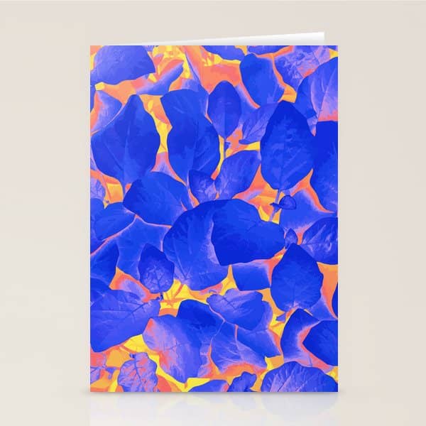 Supercontrast, Pop Of Color Ultraviolet Nature, Floral Graphic Design Stationery Card