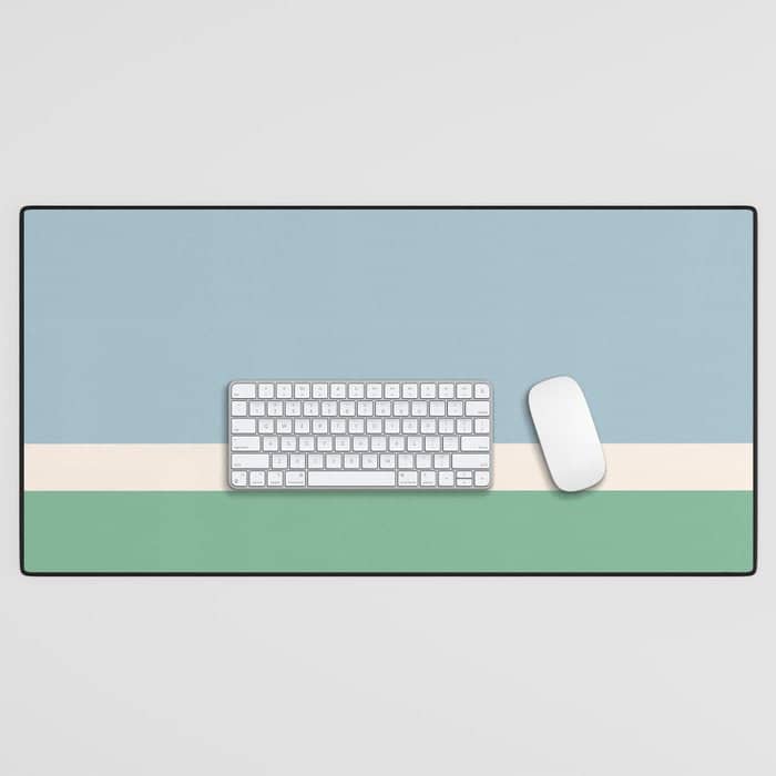 Juniper Color Block Blue And Green Desk Mat