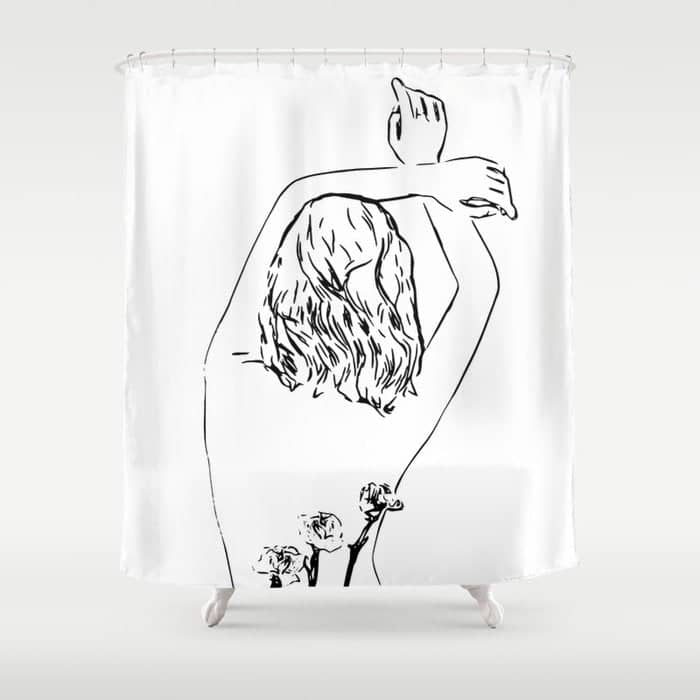 Oblivious #Drawing #Illustration Shower Curtain