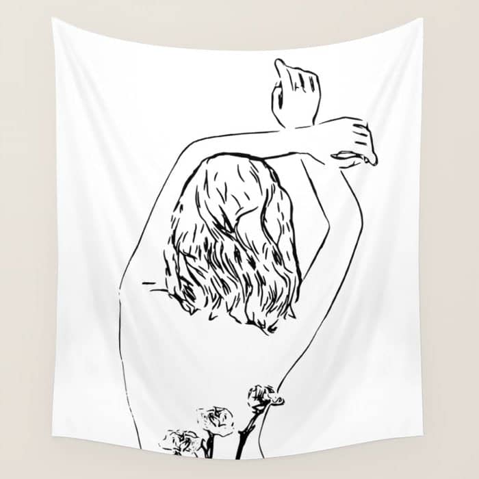 Oblivious #Drawing #Illustration Wall Tapestry