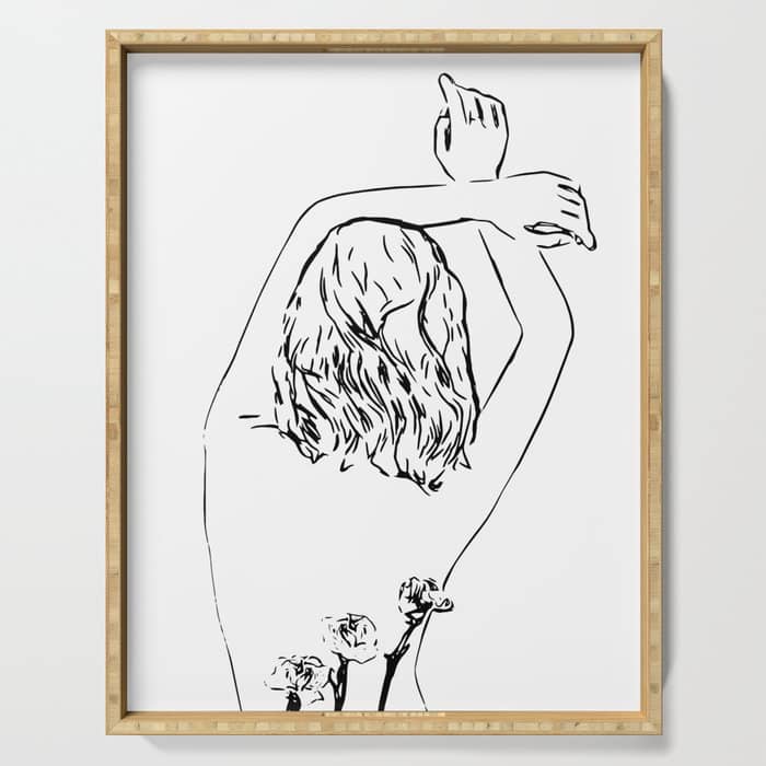 Oblivious #Drawing #Illustration Serving Tray