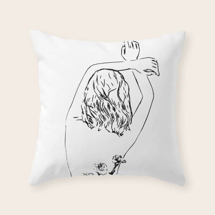 Oblivious #Drawing #Illustration Throw Pillow