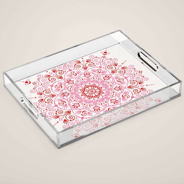 Moroccan Mandala - Valentine Palette Acrylic Tray