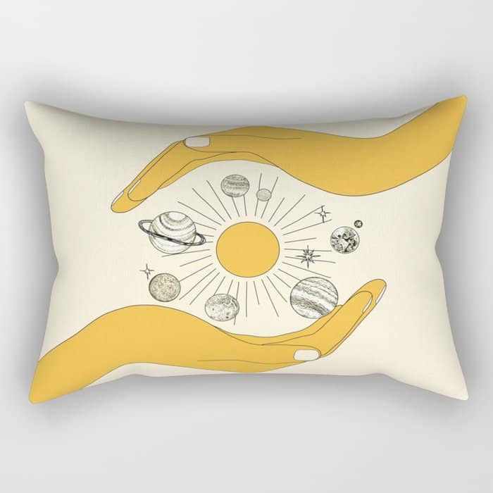 The Universe In Your Hands Rectangular Pillow
