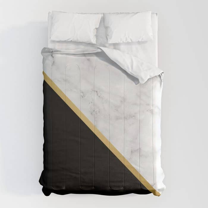 Marble, Stone, Color Block, Minimalist Art Comforter