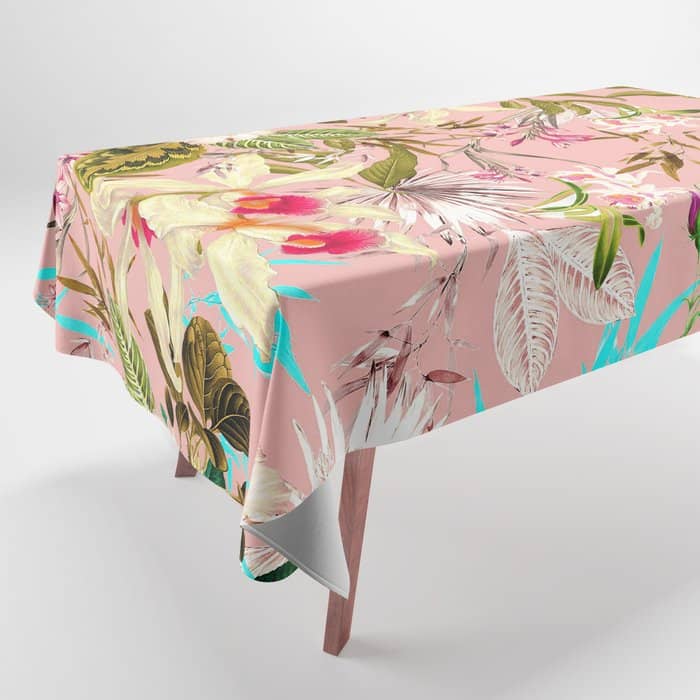 Gardenia | Vintage Botanical Nature Pattern | Blush Boho Plants Garden Floral Tablecloth