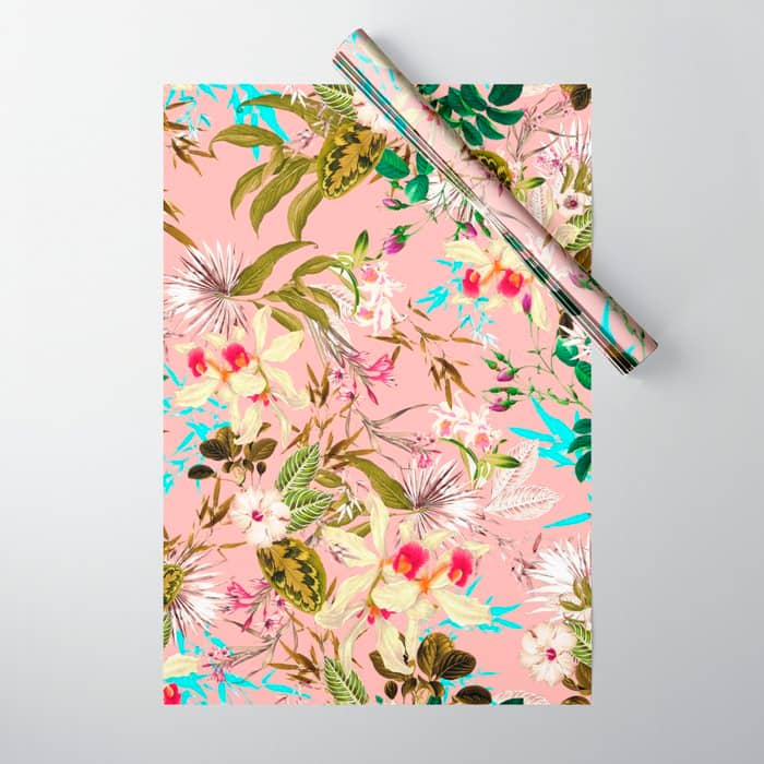 Gardenia | Vintage Botanical Nature Pattern | Blush Boho Plants Garden Floral Wrapping Paper