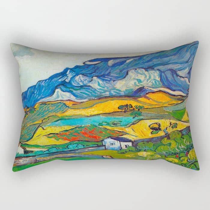 Les Alpilles, Mountain Landscape Near South Reme Vincent Van Gogh 1889 Rectangular Pillow