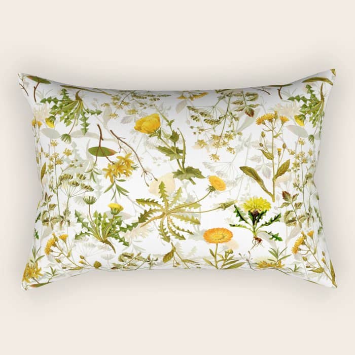 Vintage & Shabby Chic - Yellow Wildflowers Rectangular Pillow