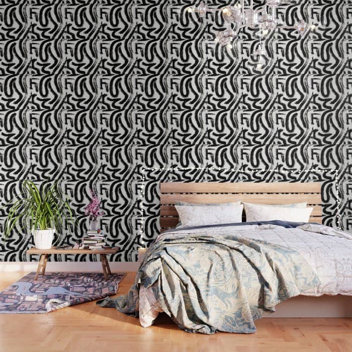 Black And White Abstract Pattern 1: A Minimal Black And White Pattern By Alyssa Hamilton Art Wallpaper