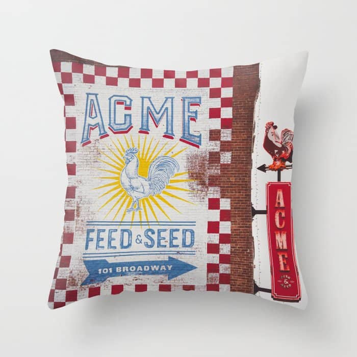 Acme Feed And Seed Nashville Tennessee Throw Pillow