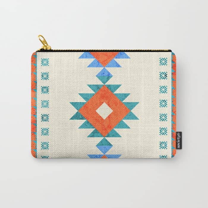 Geometry Navajo Pattern No3 Carry All Pouch