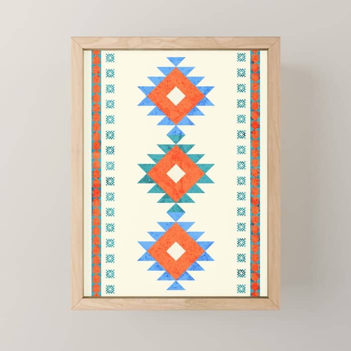 Geometry Navajo Pattern No3 Mini Art Print