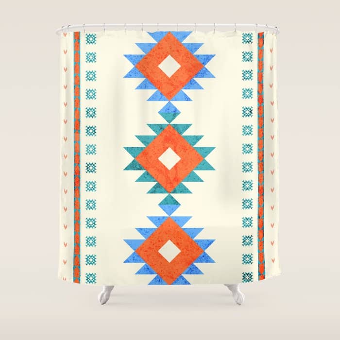 Geometry Navajo Pattern No3 Shower Curtain