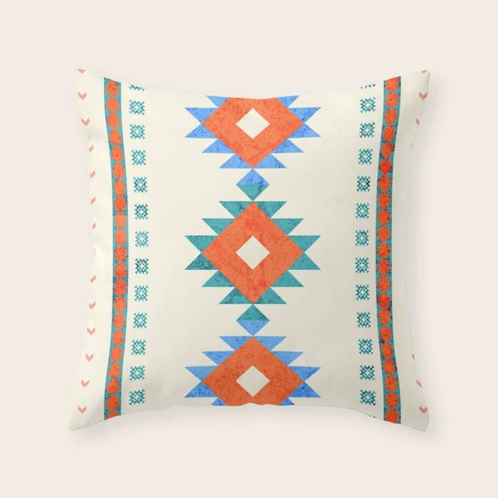 Geometry Navajo Pattern No3 Throw Pillow