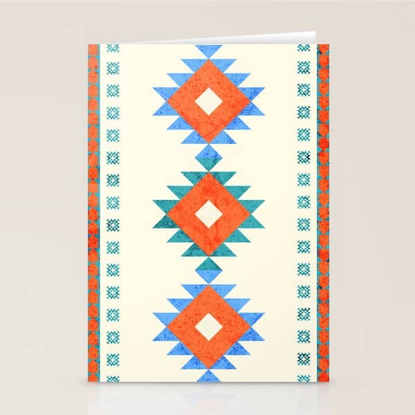 Geometry Navajo Pattern No3 Stationery Card