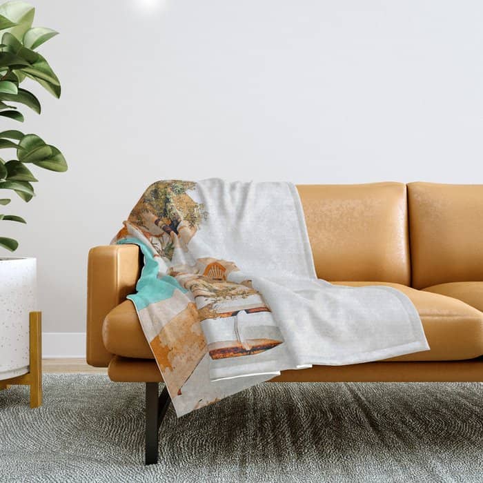 Turkish Holiday #Painting #Travel Throw Blanket