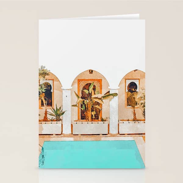 Turkish Holiday #Painting #Travel Stationery Card