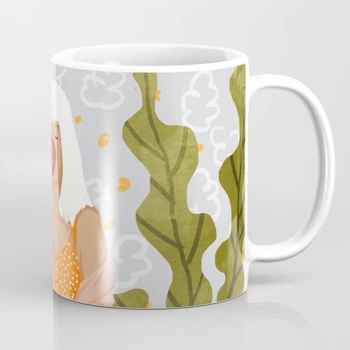 Boss Lady Illustration, Empower Woman Female Feminism, Plant Lady Tea Coffee Painting Coffee Mug