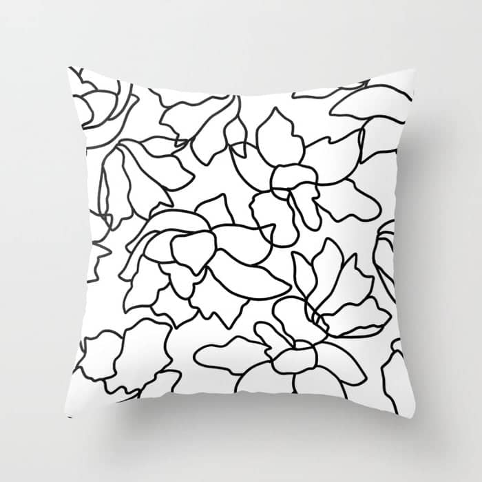 Isla #Illustration #Drawing Throw Pillow