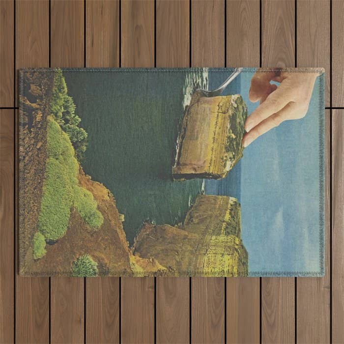 Serving Up Cake By The Seaside - Cake Slice Outdoor Rug