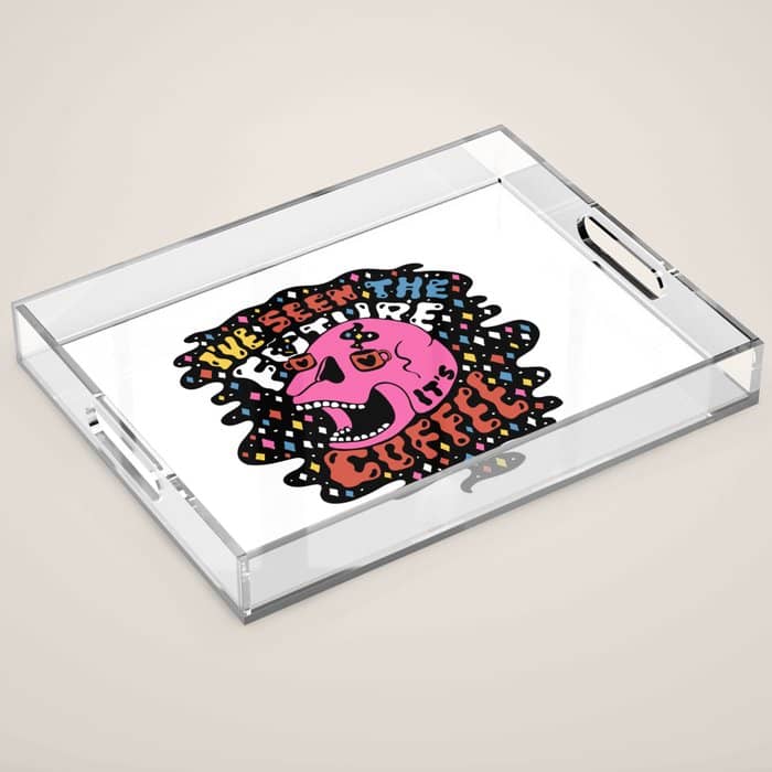 The Future Is Coffee In Color Acrylic Tray